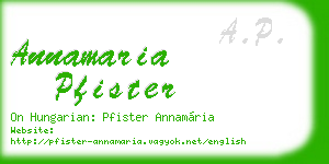 annamaria pfister business card